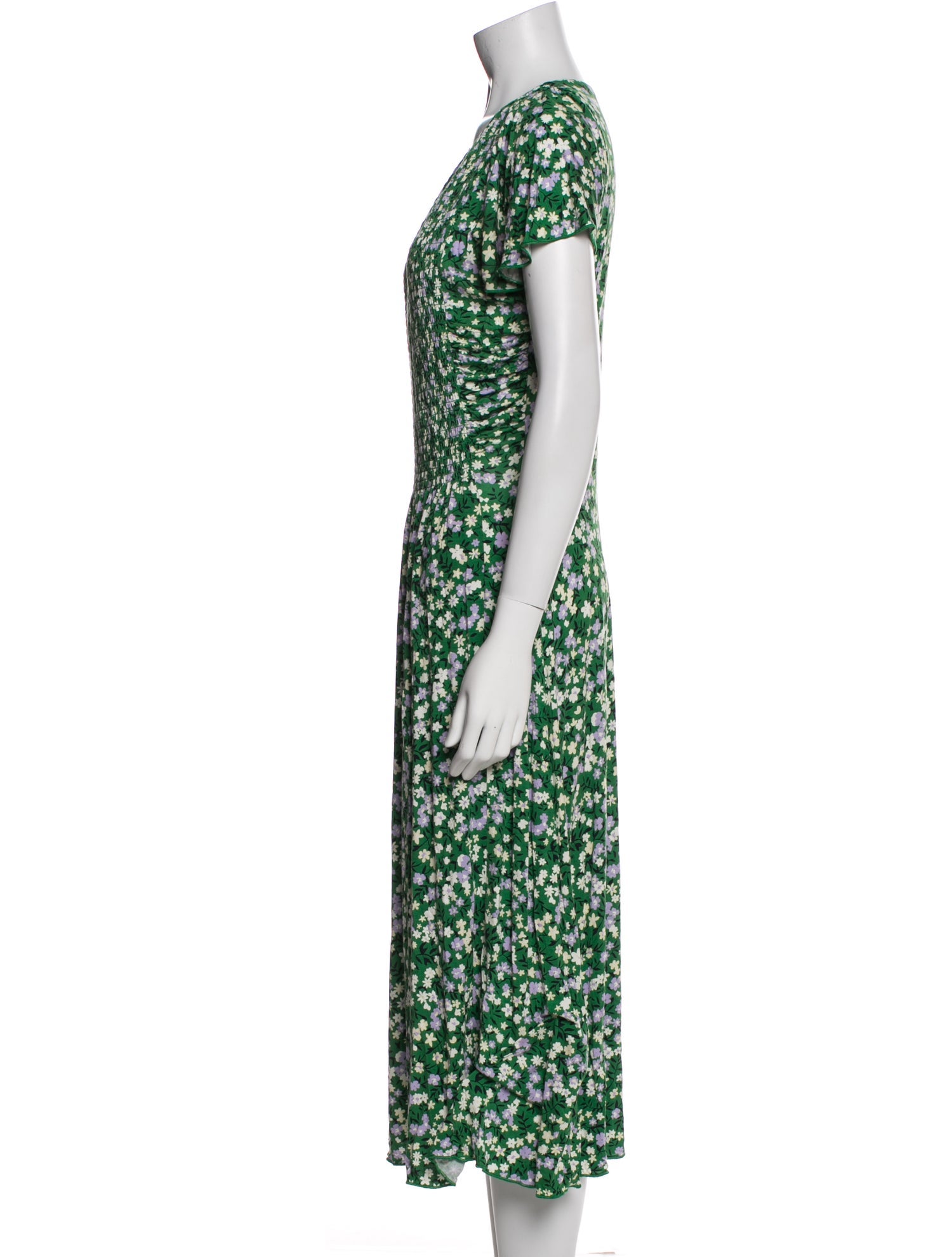 Jigsaw Floral Print Midi Length Dress