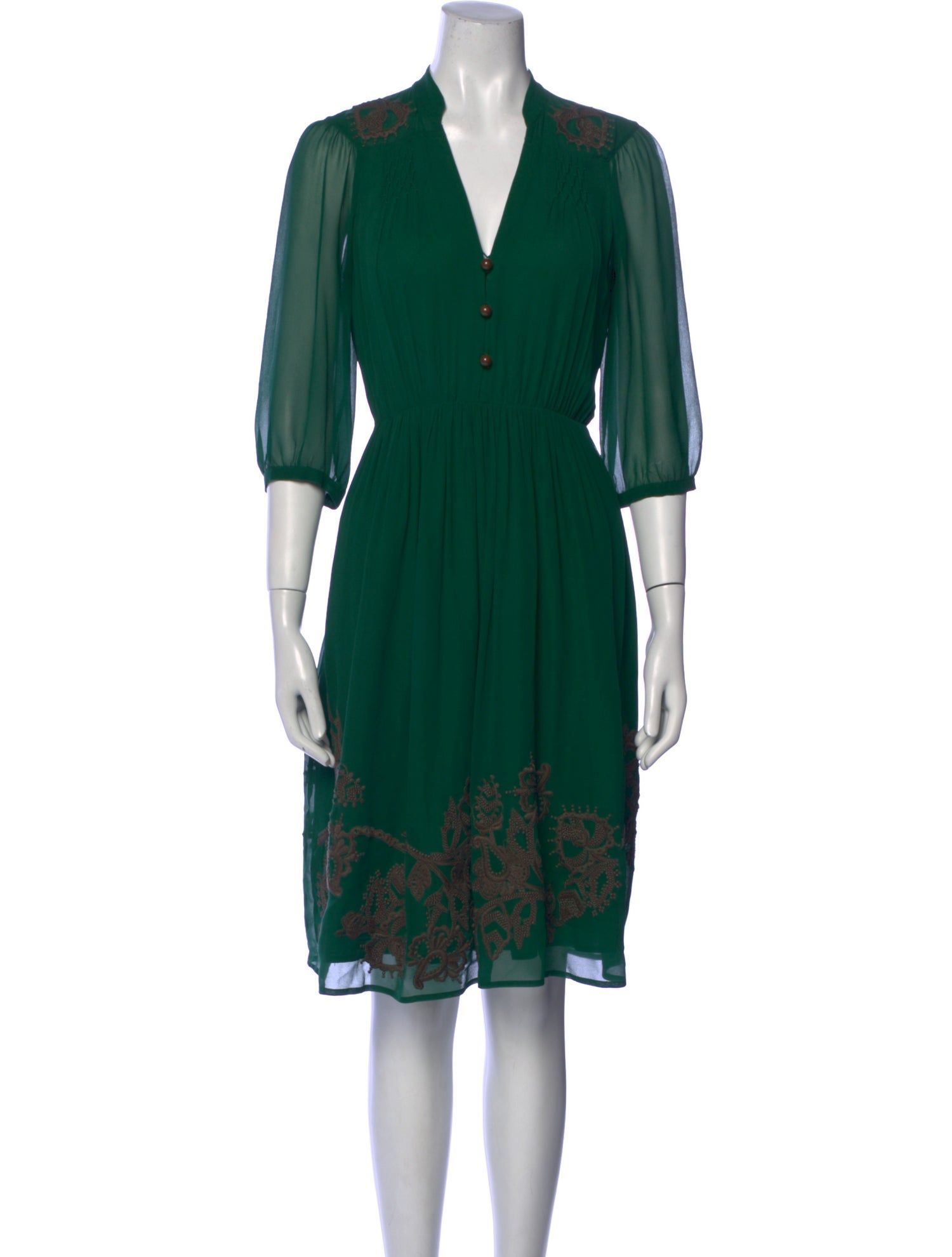 Jigsaw Silk Knee-Length Dress