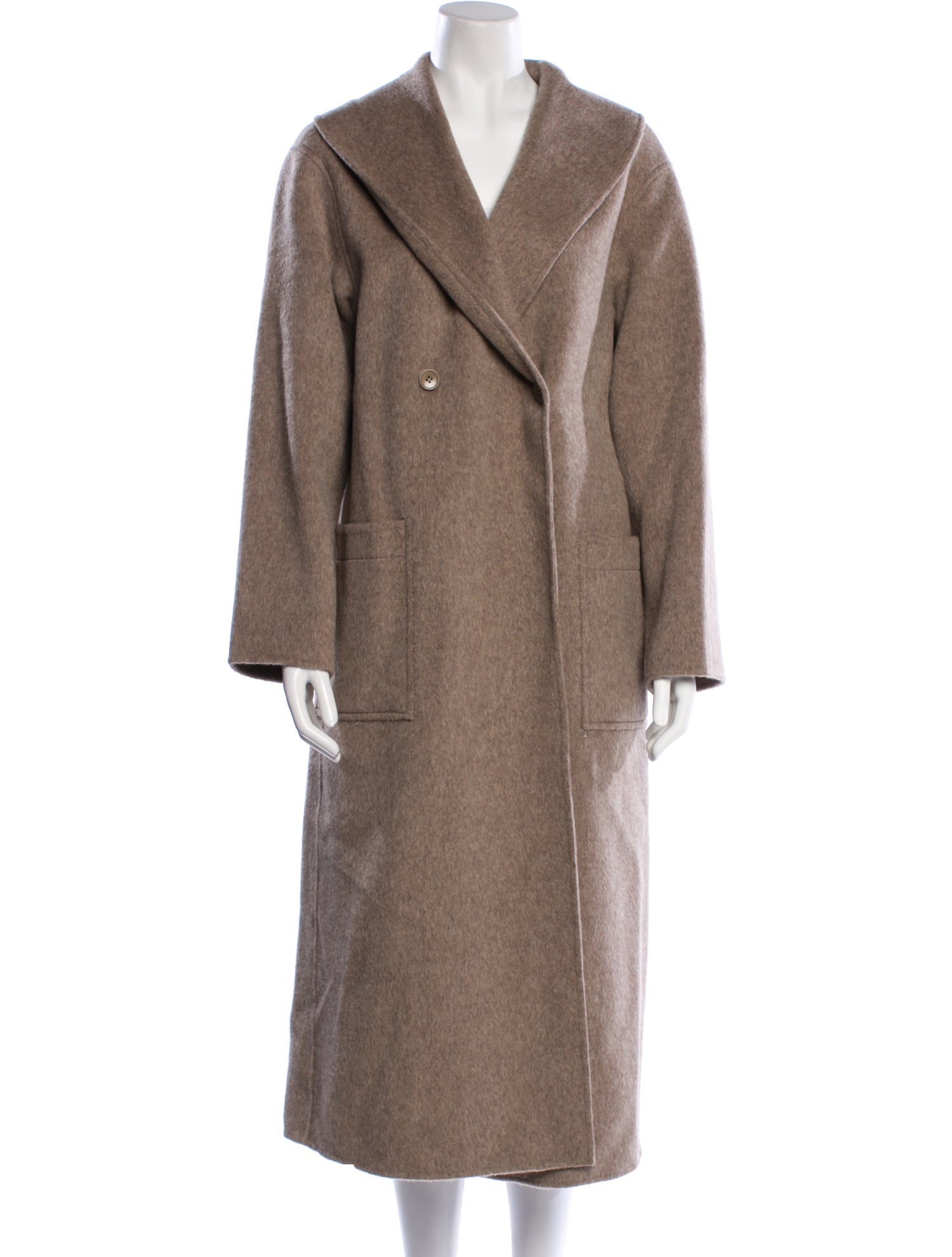 Jigsaw Wool Faux Fur Coat