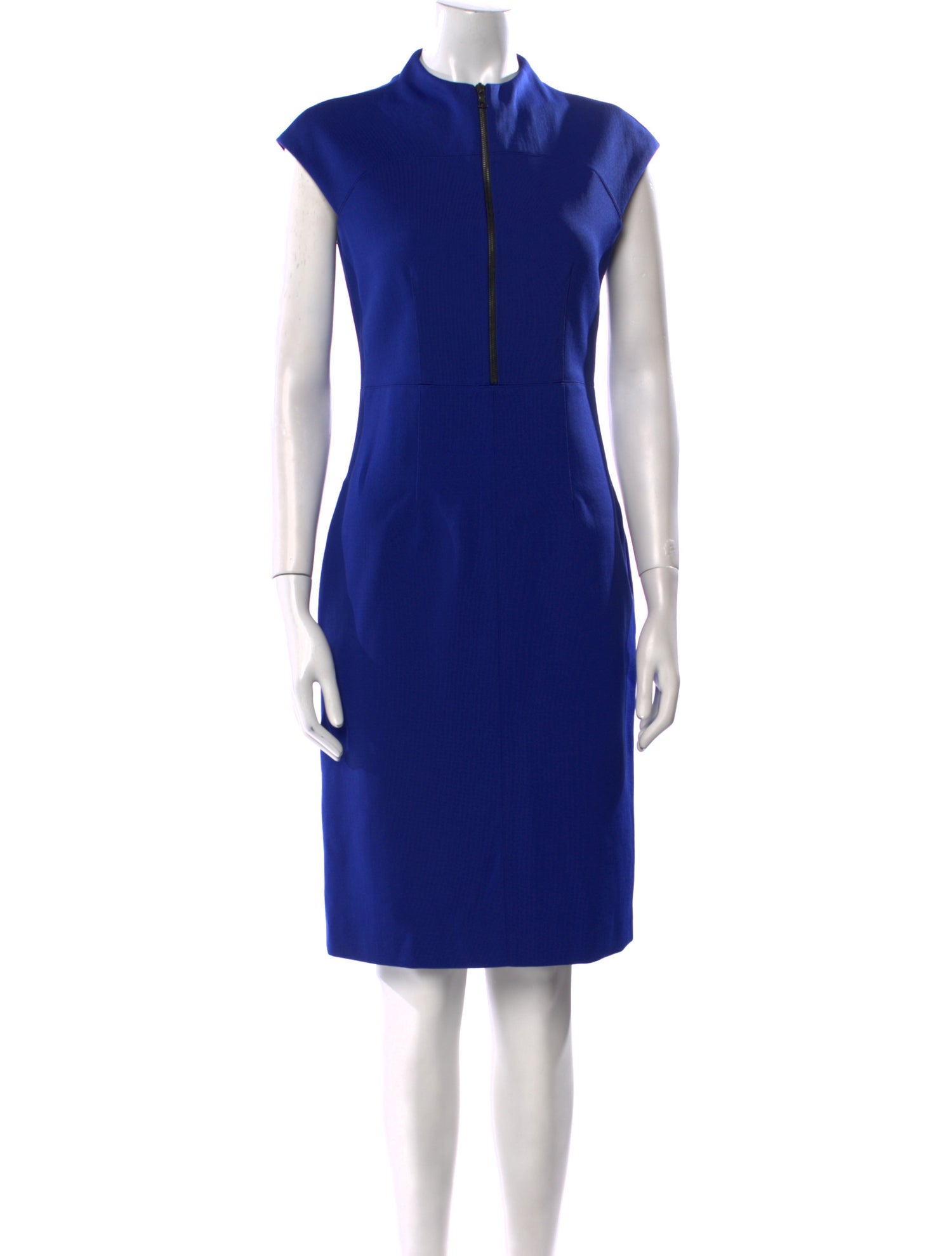 Judith & Charles Mock Neck Knee-Length Dress