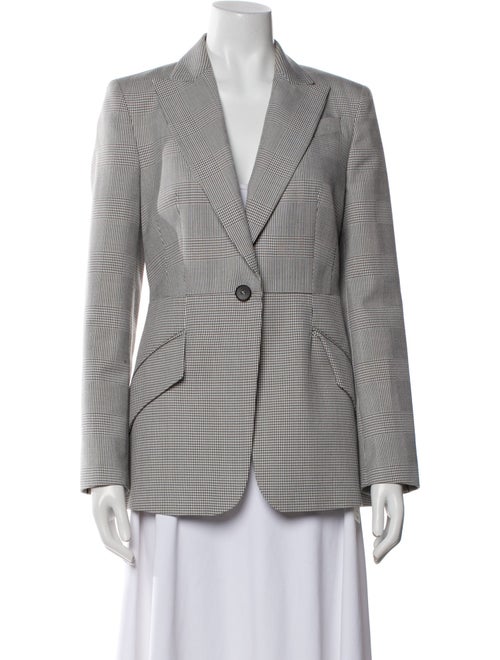 Judith & Charles Virgin Wool Houndstooth Print Blazer