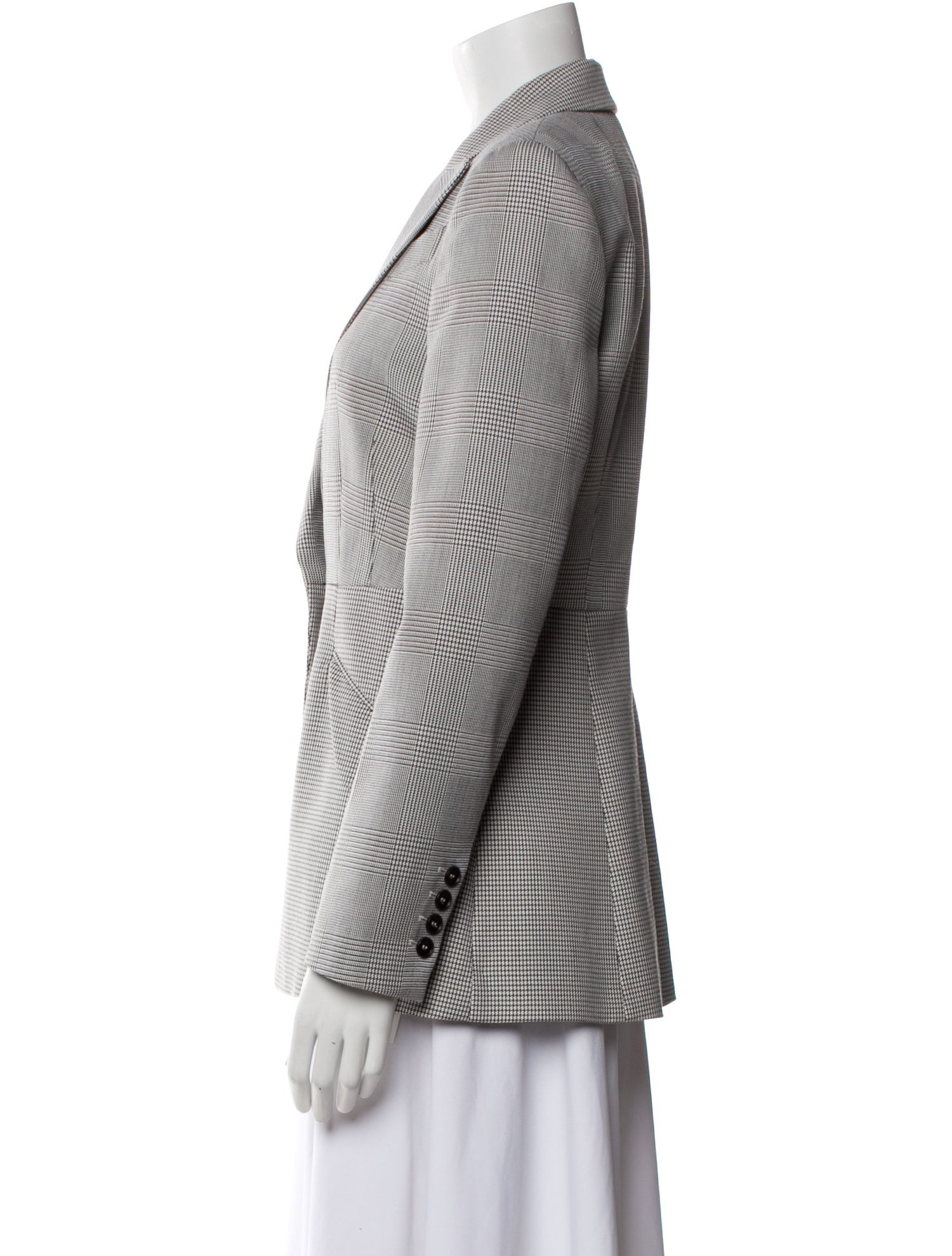 Judith & Charles Virgin Wool Houndstooth Print Blazer