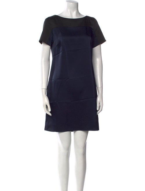 Judith & Charles Bateau Neckline Mini Dress