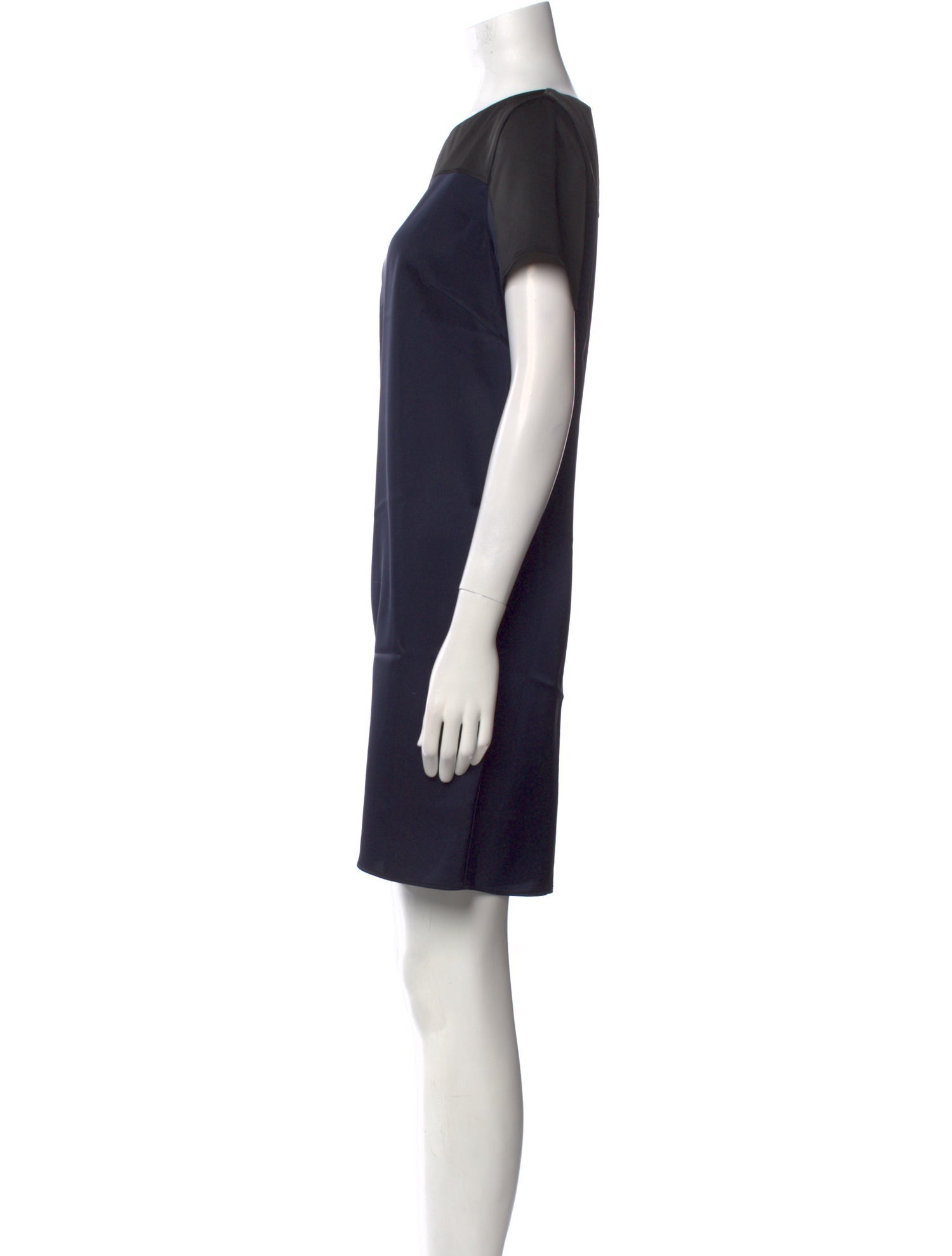 Judith & Charles Bateau Neckline Mini Dress