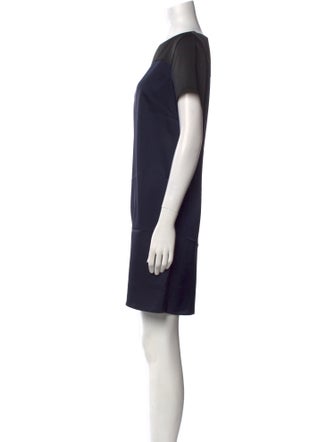 Judith & Charles Bateau Neckline Mini Dress
