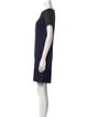 Judith & Charles Bateau Neckline Mini Dress