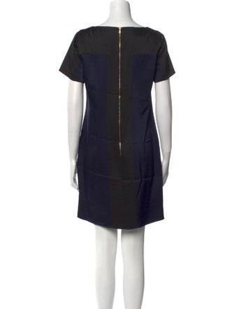 Judith & Charles Bateau Neckline Mini Dress