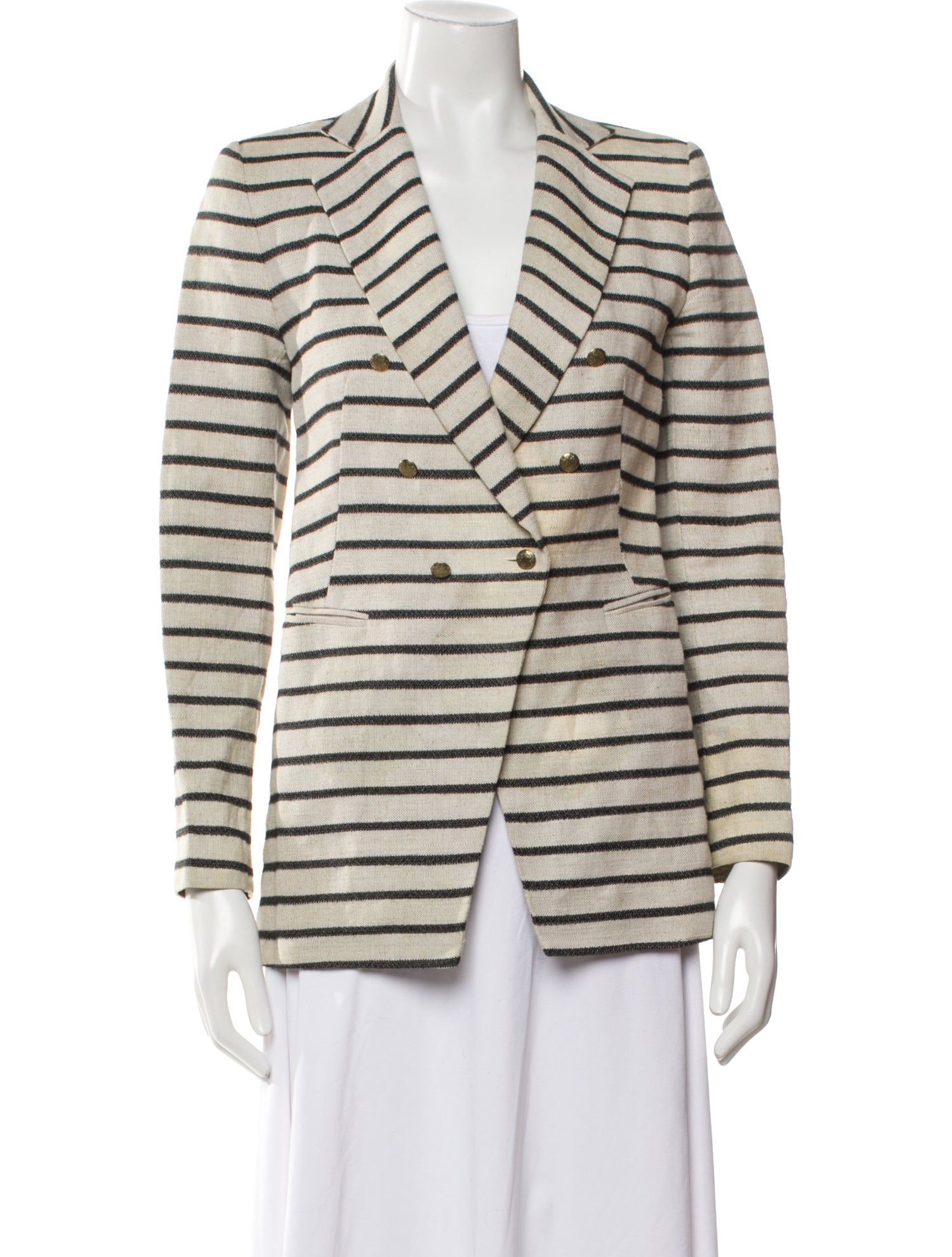 Judith & Charles Linen Striped Blazer