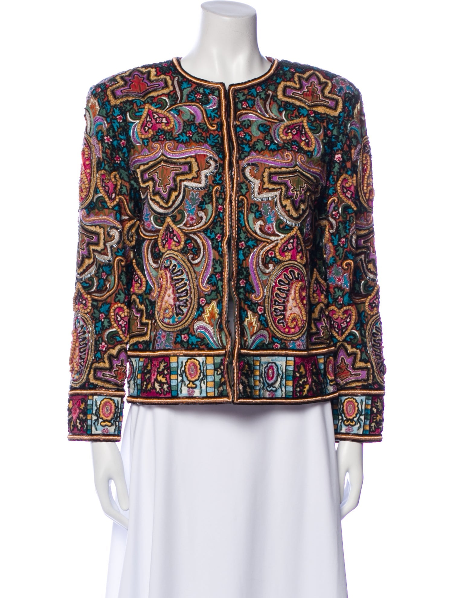 James Benjamin Vintage Printed Evening Jacket