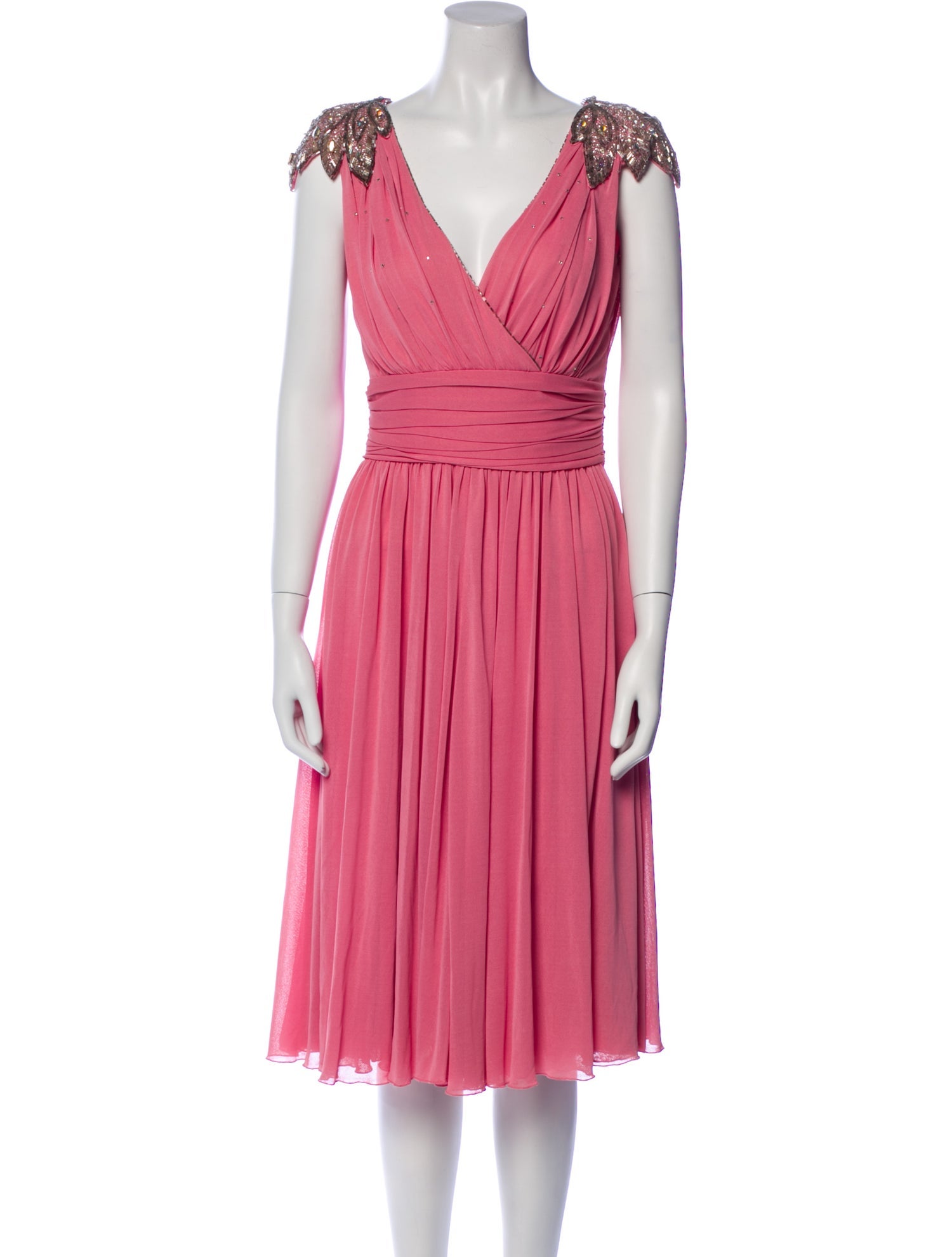 Jonathan Hitchcock V-Neck Knee-Length Dress