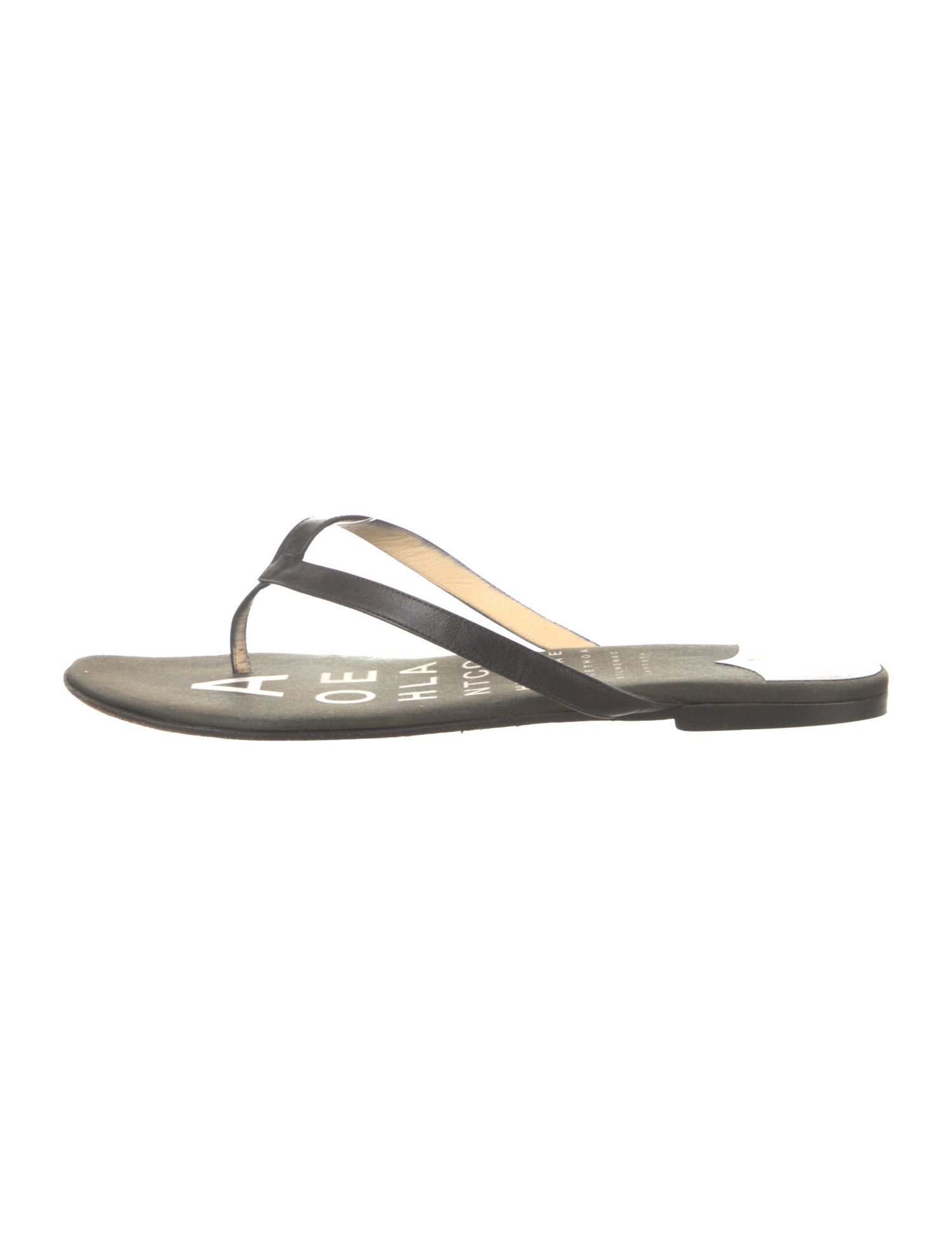 Jimmy choo x Anya Hindmarch Leather Flip Flops