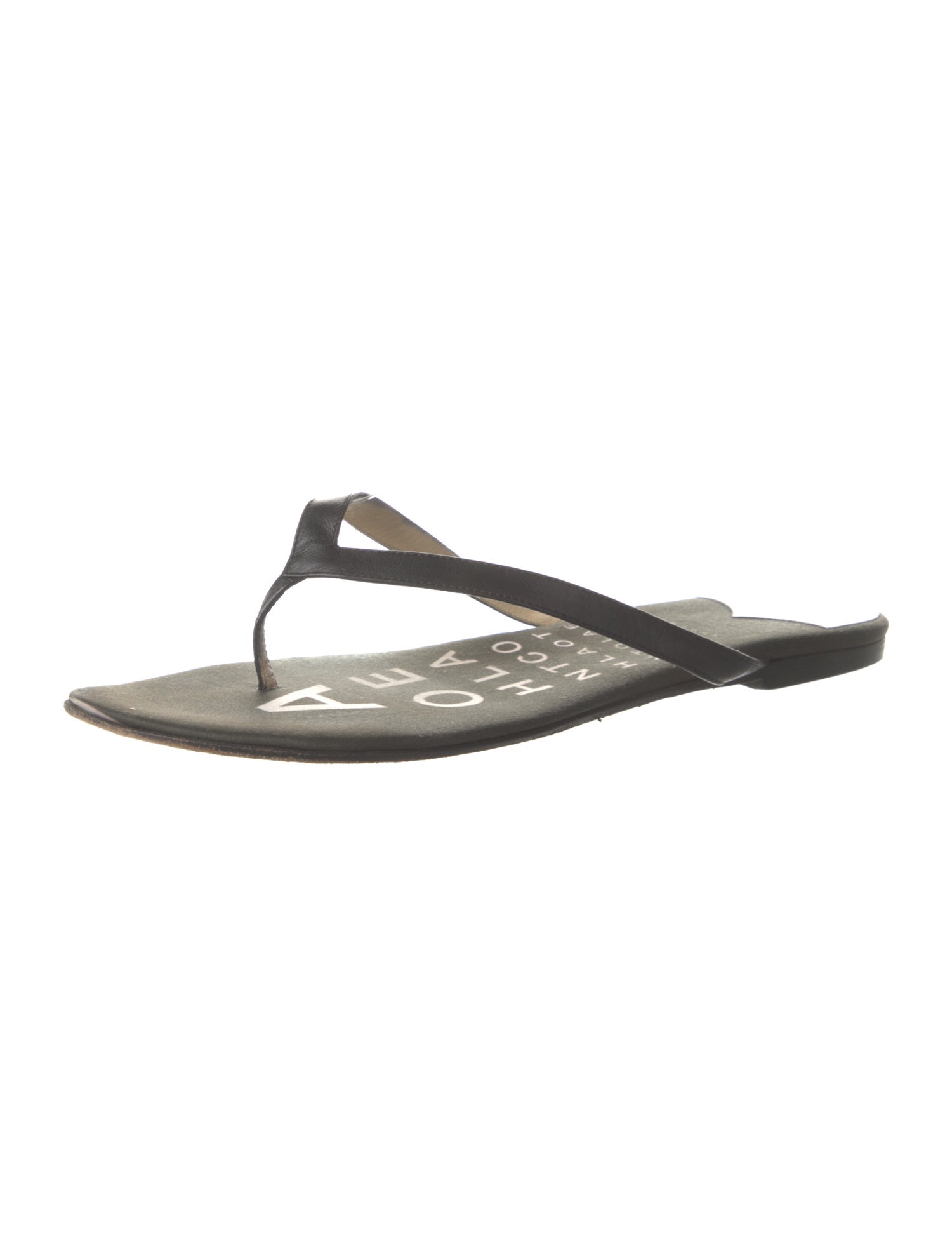 Jimmy choo x Anya Hindmarch Leather Flip Flops