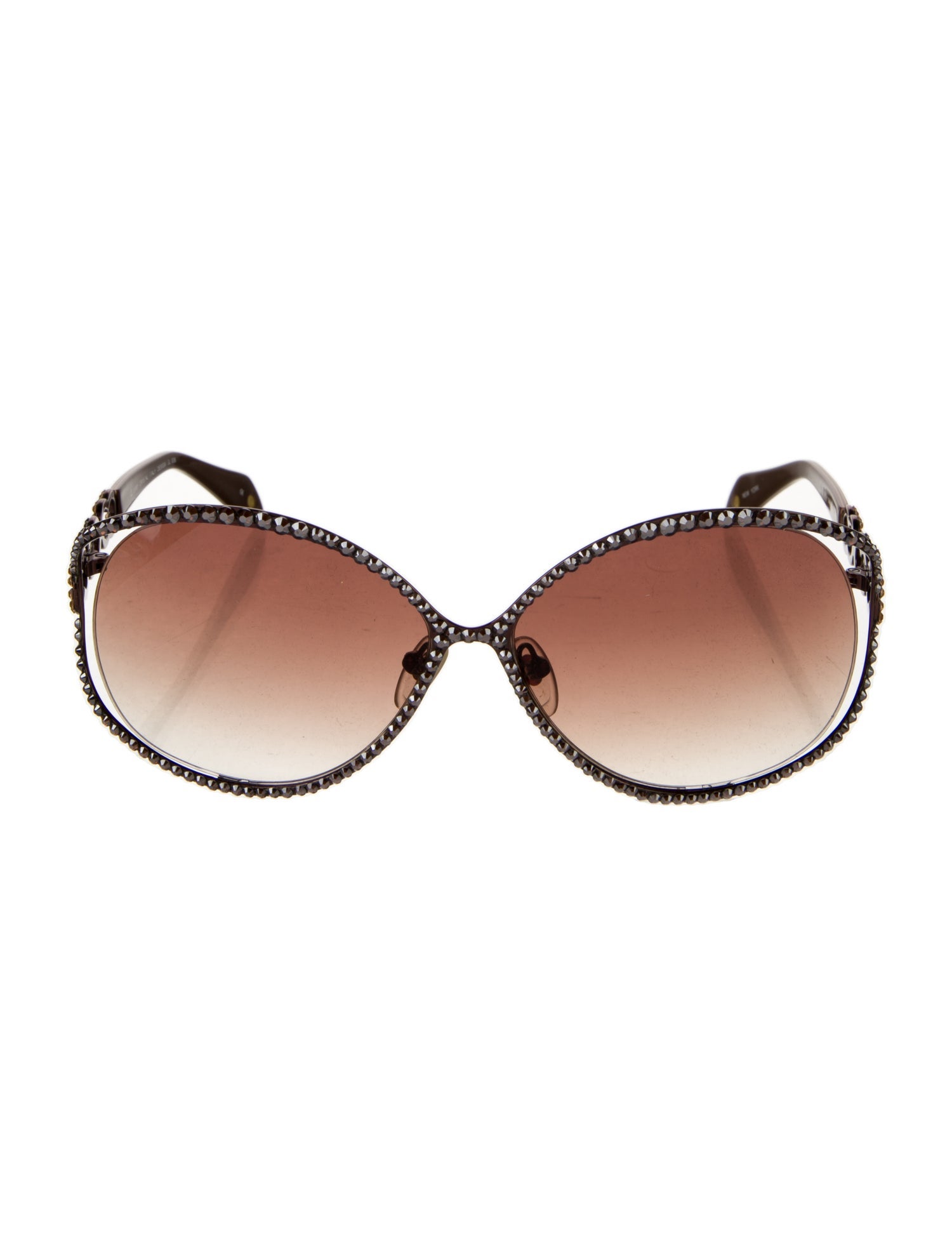 Jimmy Crystal Oversize Gradient Sunglasses