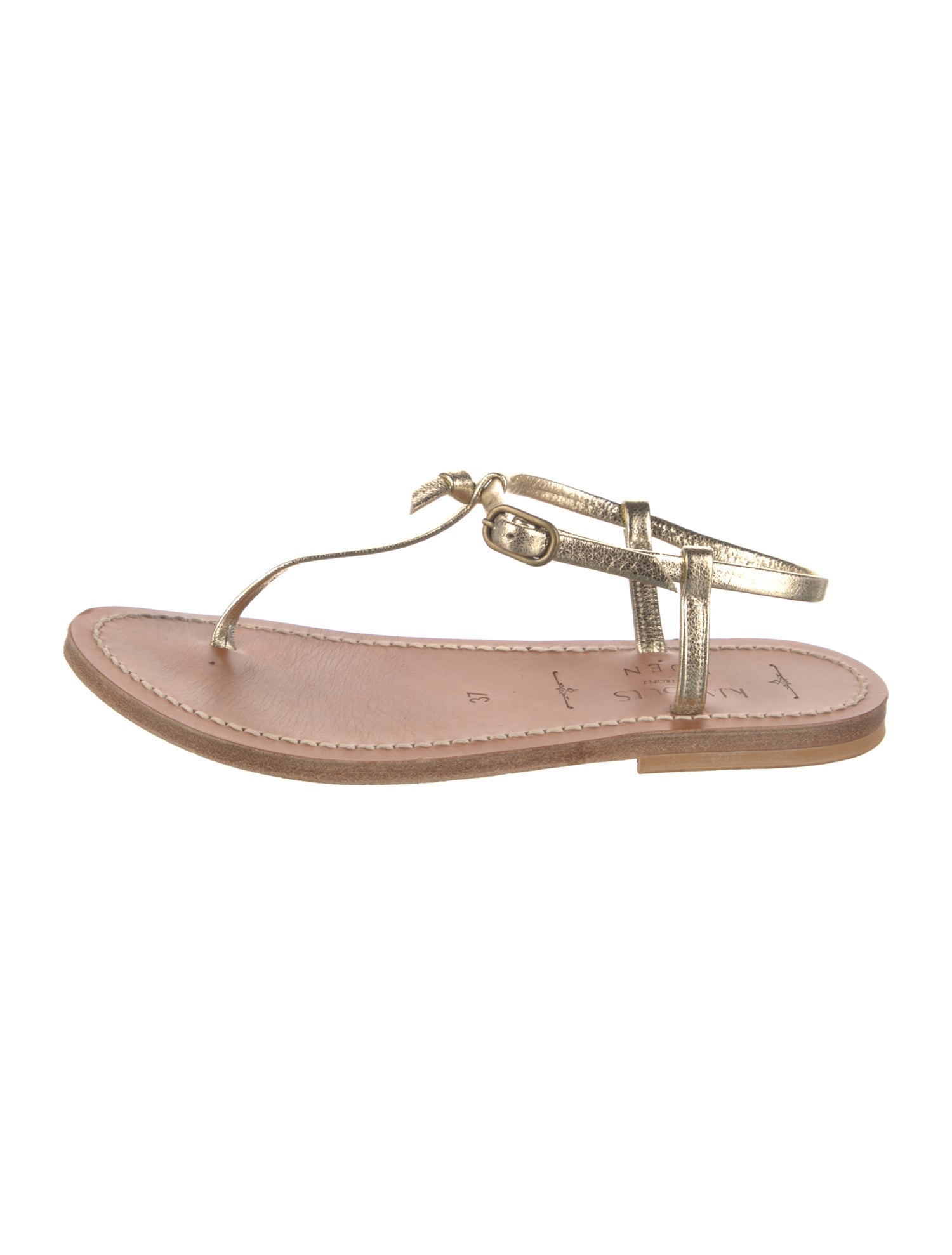 Doen & K.Jacques Leather T-Strap Sandals