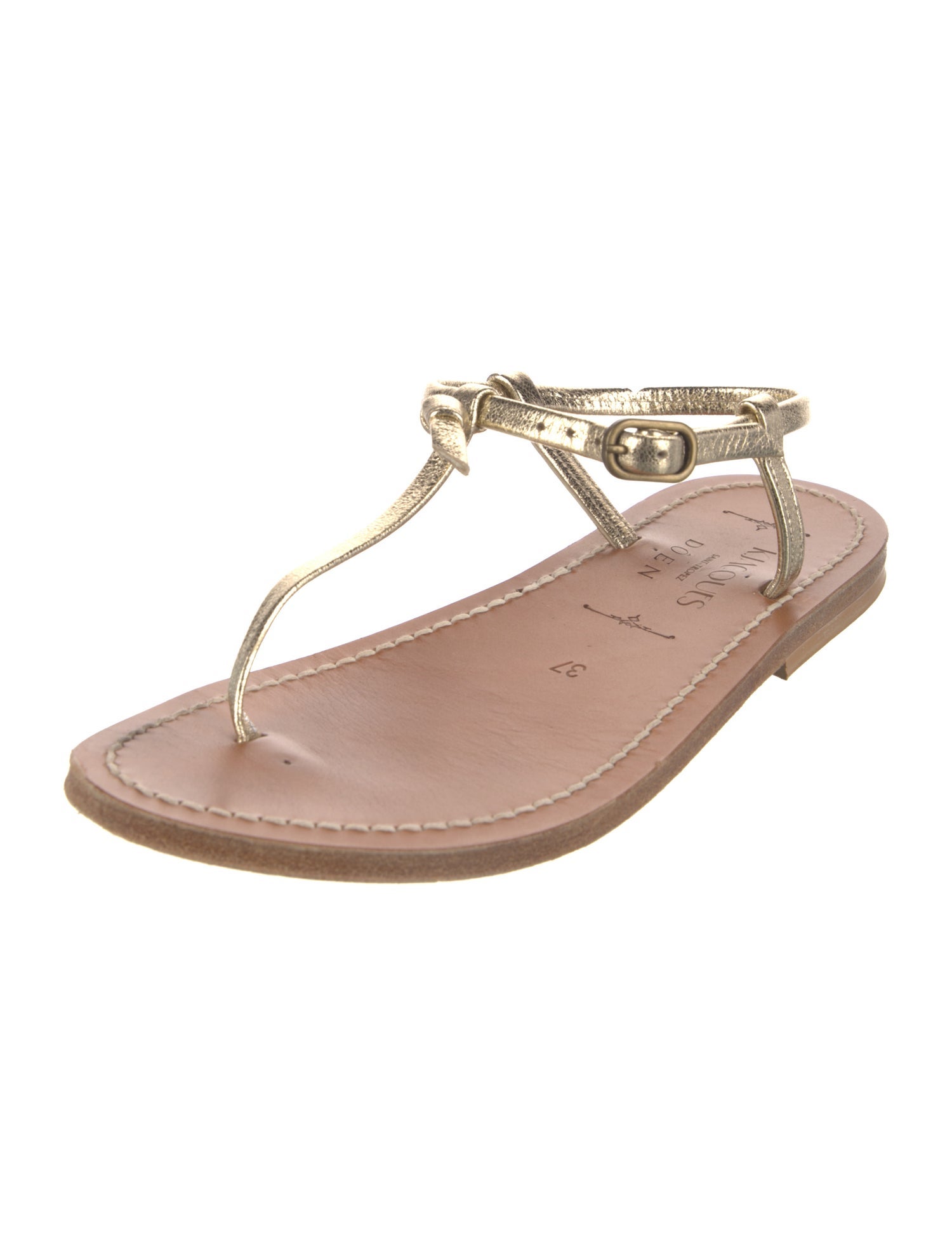Doen & K.Jacques Leather T-Strap Sandals