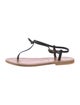 Doen & K.Jacques Leather Colorblock Pattern T-Strap Sandals