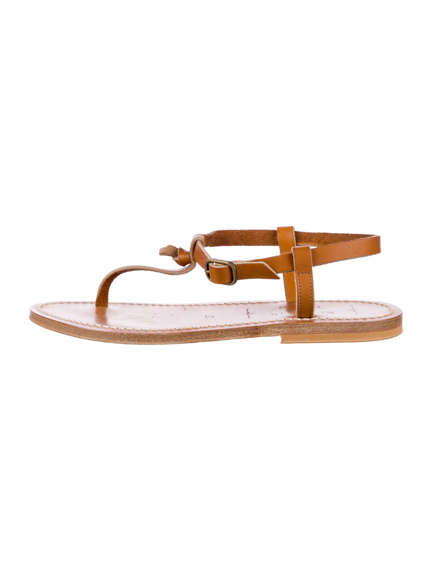 Doen & K.Jacques Leather T-Strap Sandals