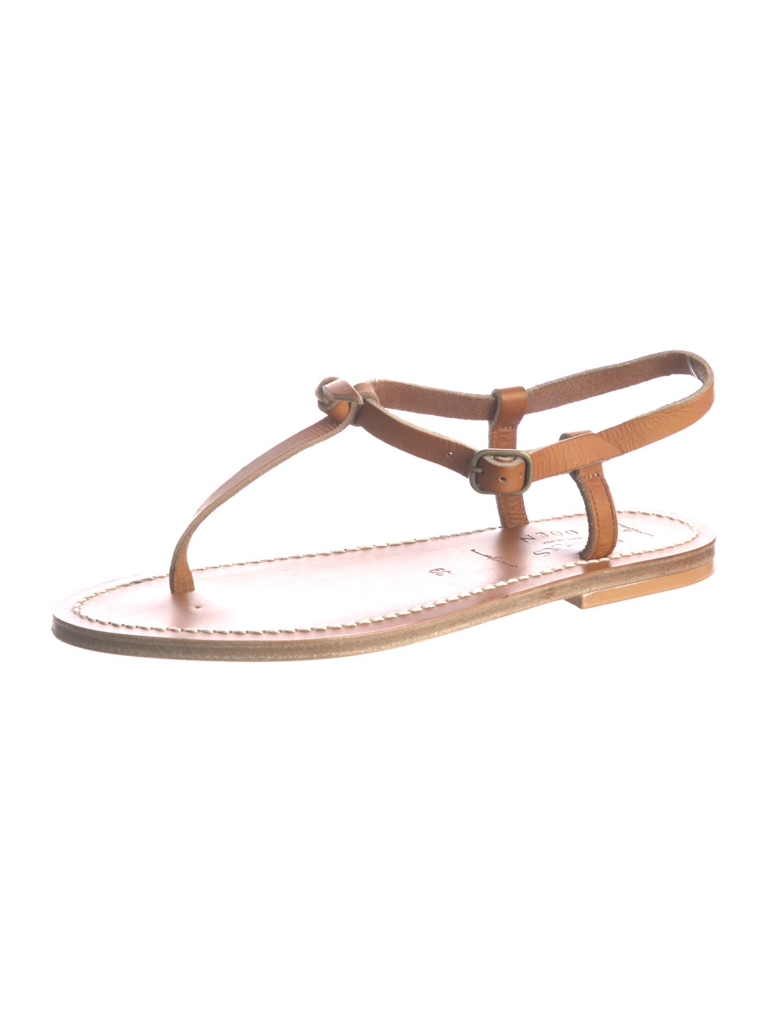 Doen & K.Jacques Leather T-Strap Sandals