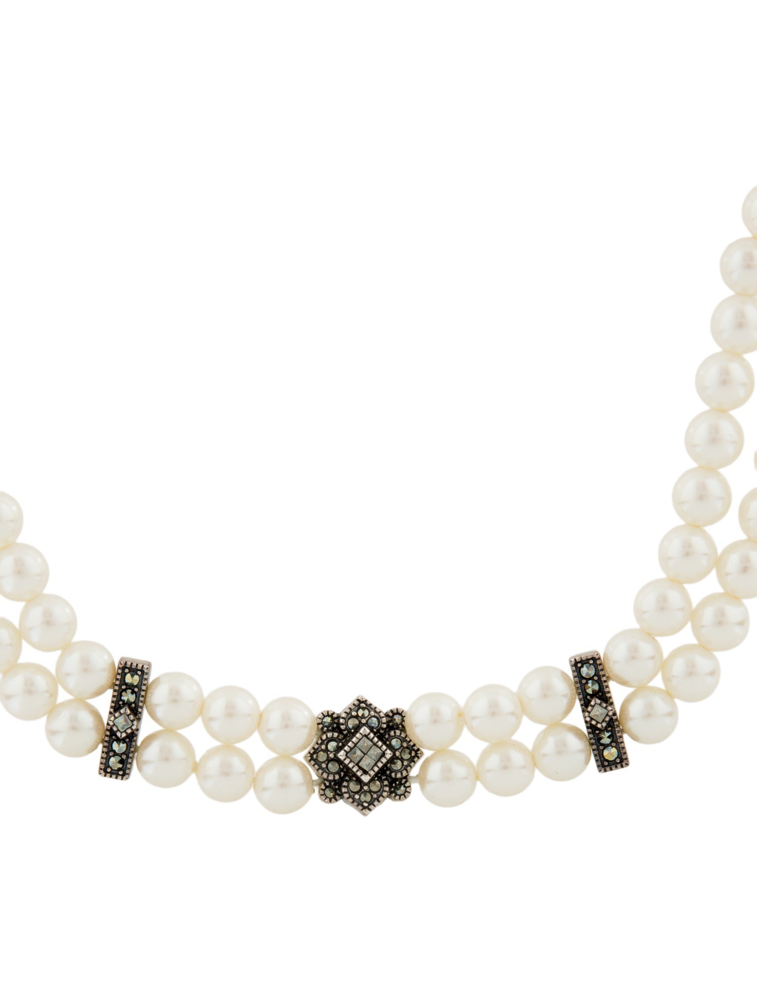 Judith Jack Faux Pearl Collar Necklace