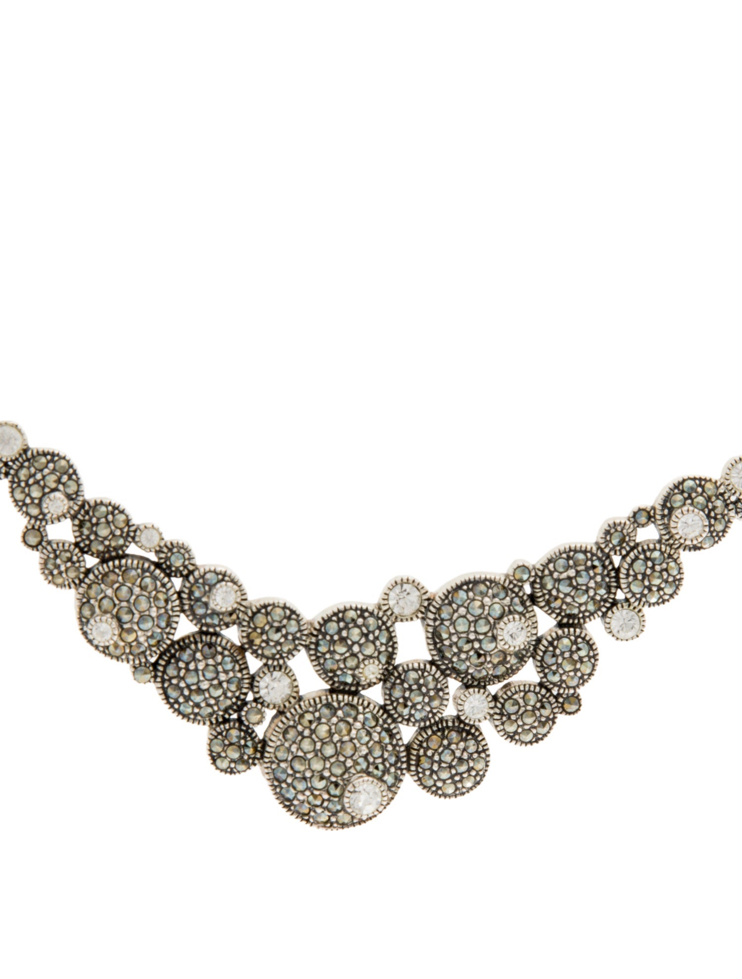 Judith Jack Marcasite & Cubic Zirconia Collar Necklace