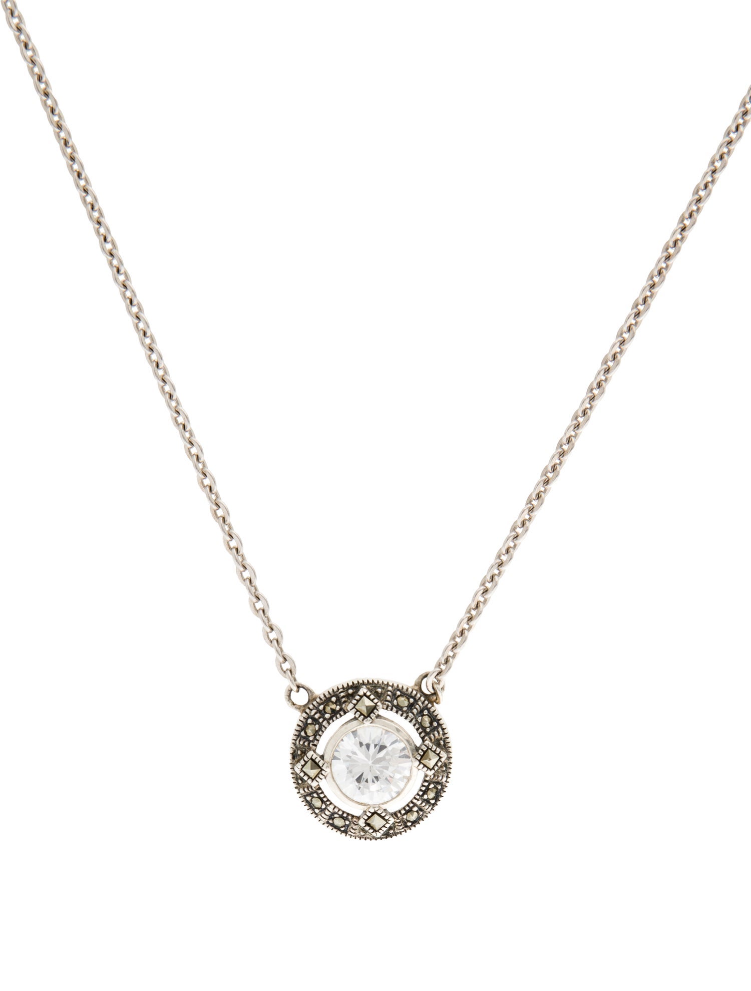 Judith Jack Cubic Zirconia Pendant Necklace
