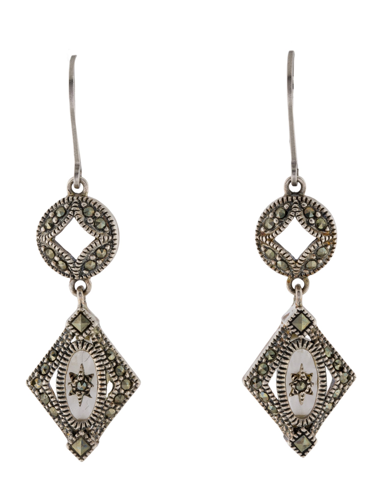Judith Jack Resin Marcasite Drop Earrings