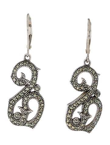 Judith Jack Drop Marquisate Earrings