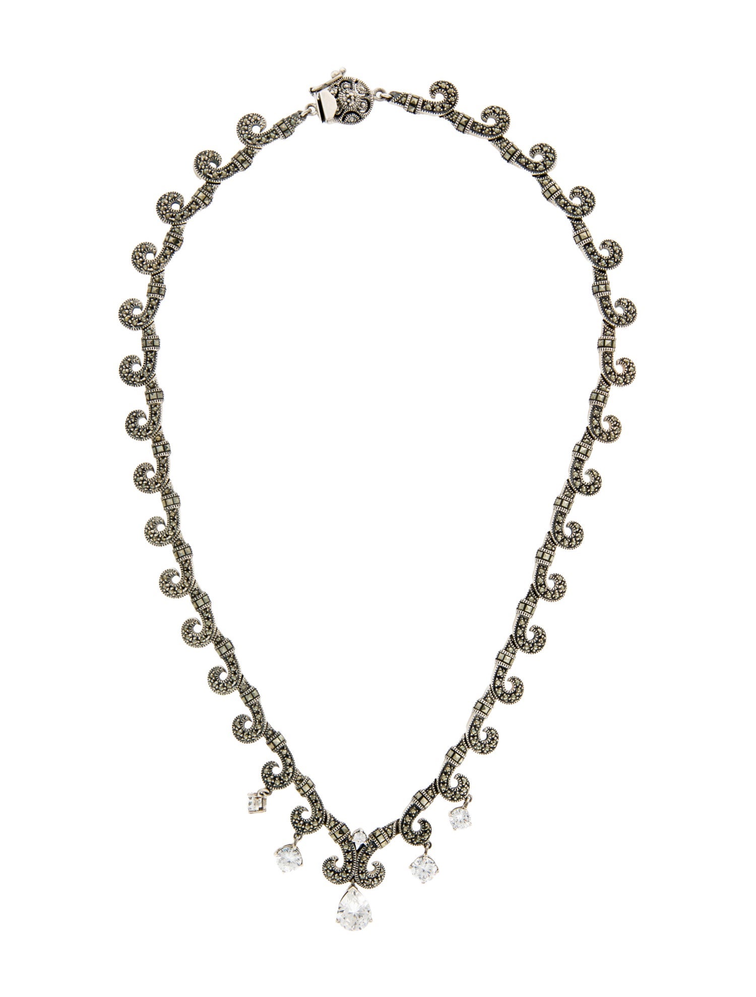 Judith Jack Cubic Zirconia Collar Necklace