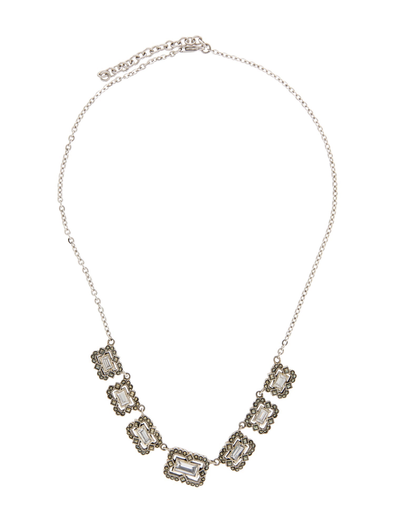 Judith Jack Cubic Zirconia Collar Necklace
