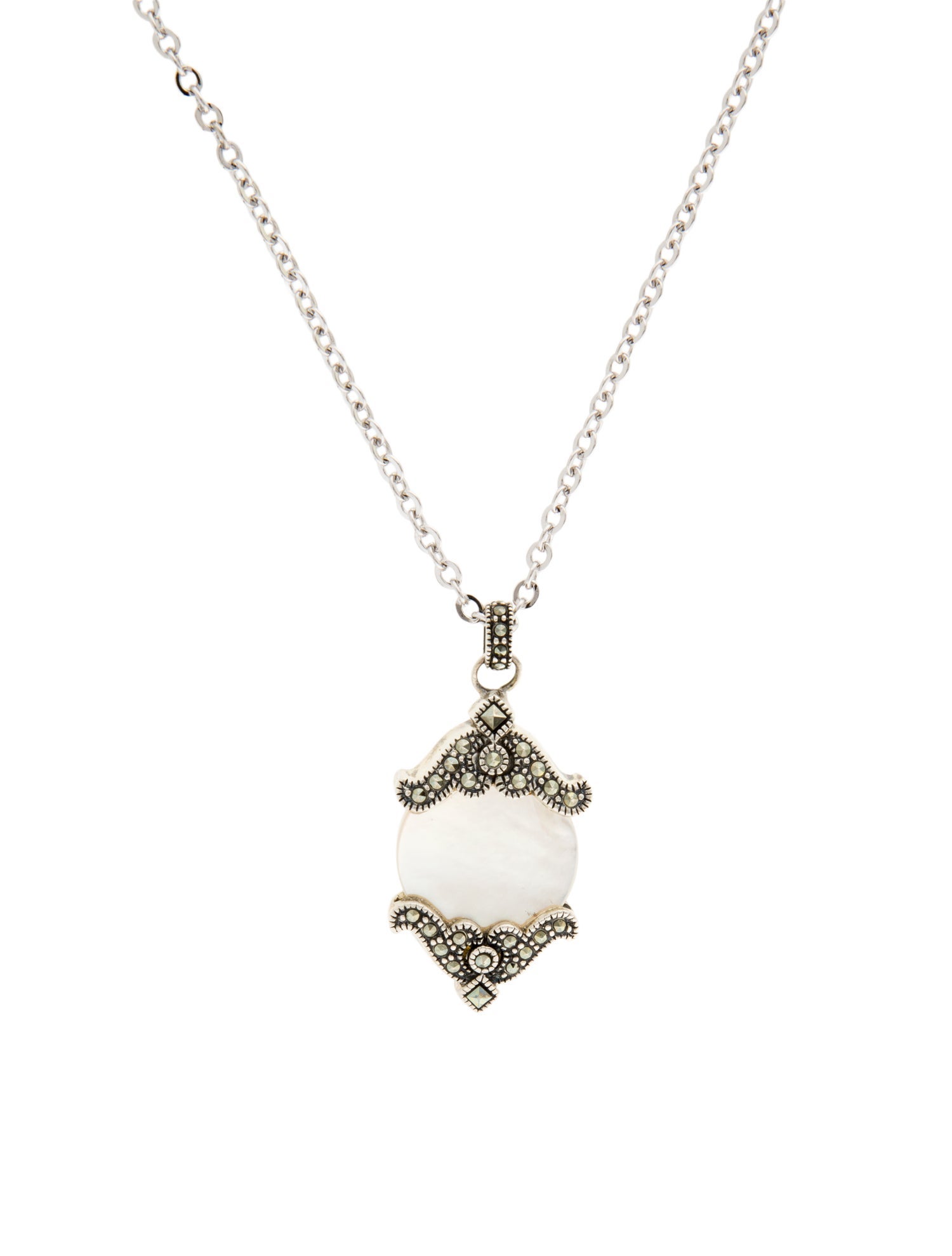 Judith Jack Mother of Pearl Pendant Necklace