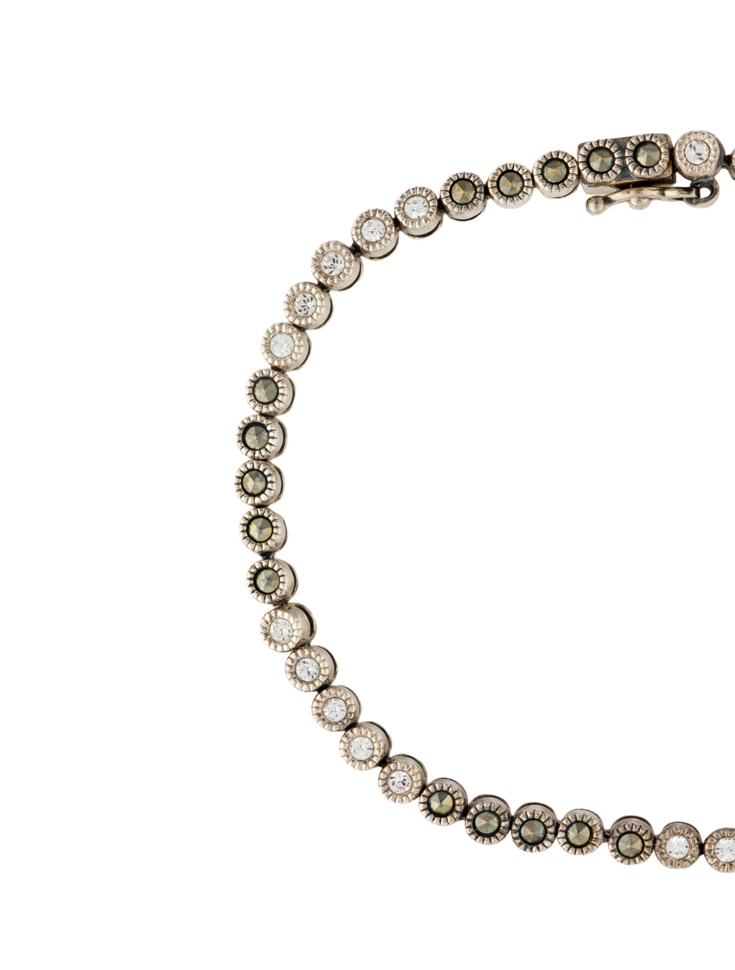 Judith Jack Crystal & Marcasite Link Bracelet