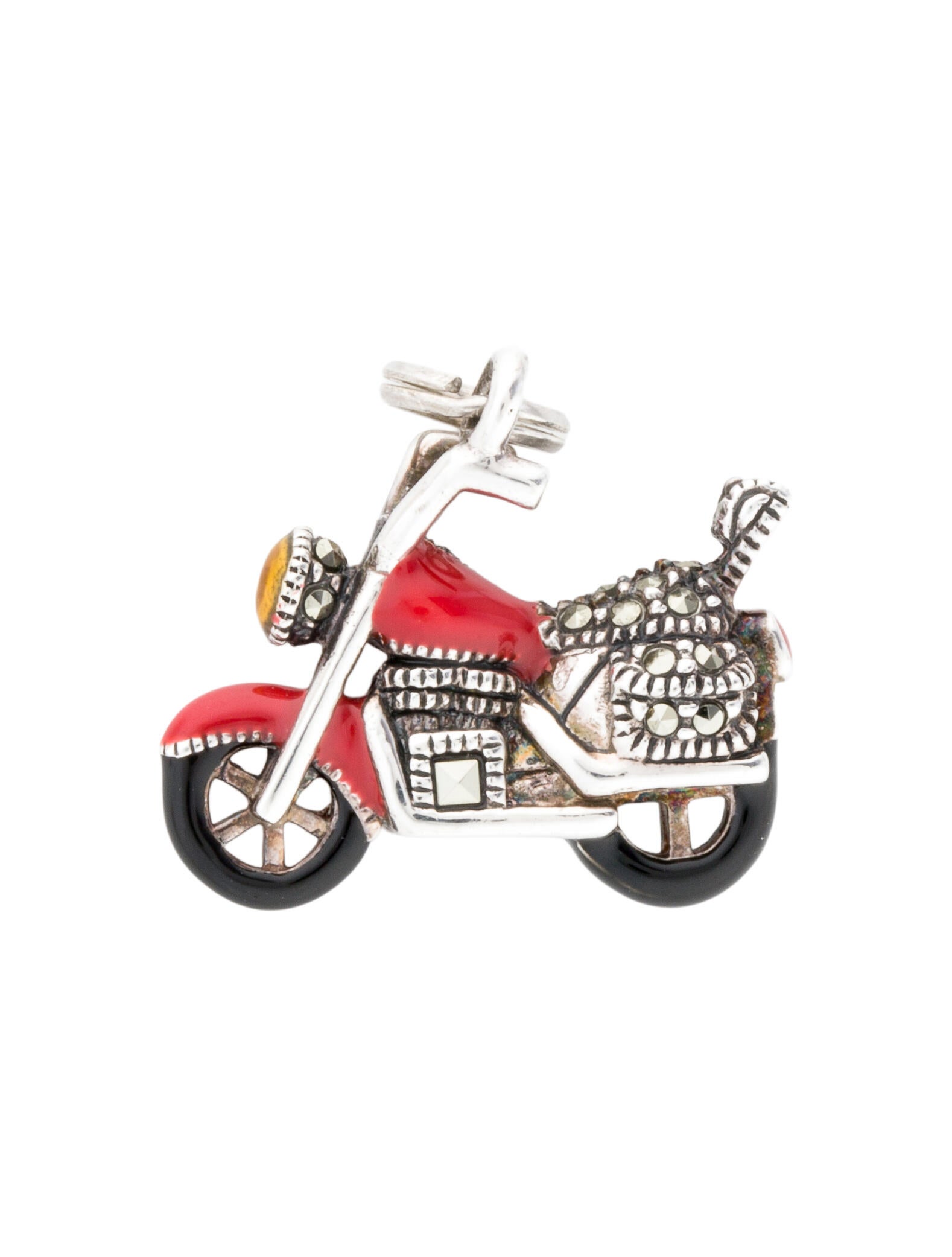 Judith Jack Enamel & Marcasite Motorbike Charm