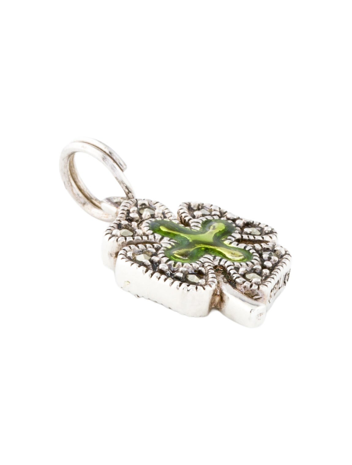 Judith Jack Enamel & Marcasite Clover Charm