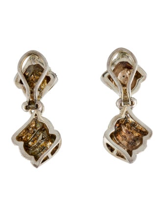 Judith Jack Crystal & Marcasite Earclip Drop Earrings