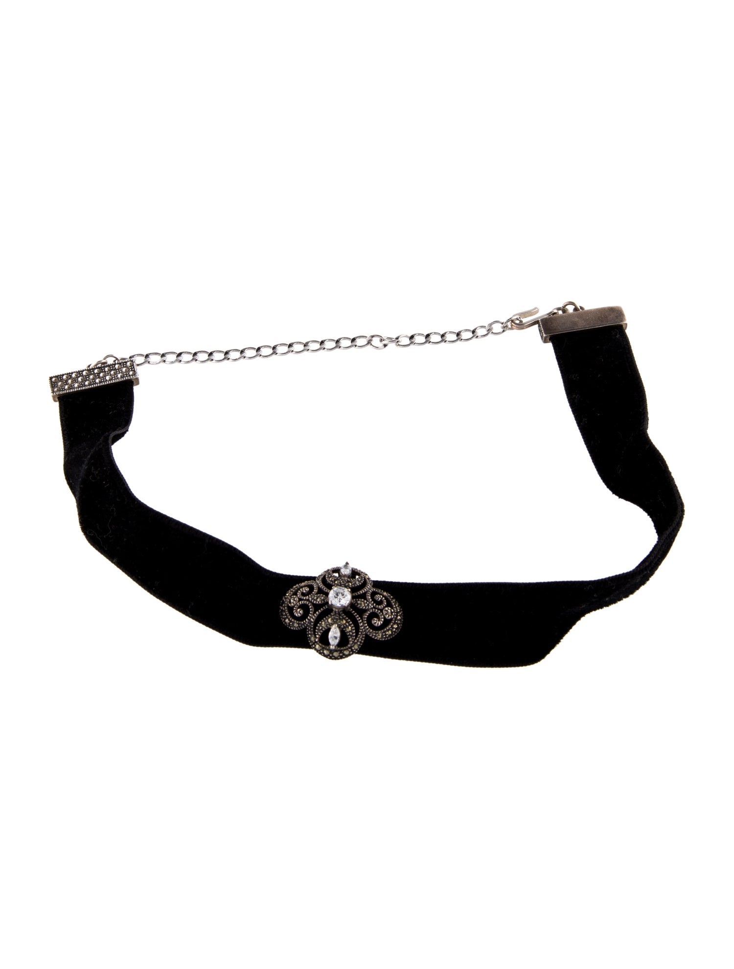 Judith Jack Crystal & Marcasite Choker Necklace