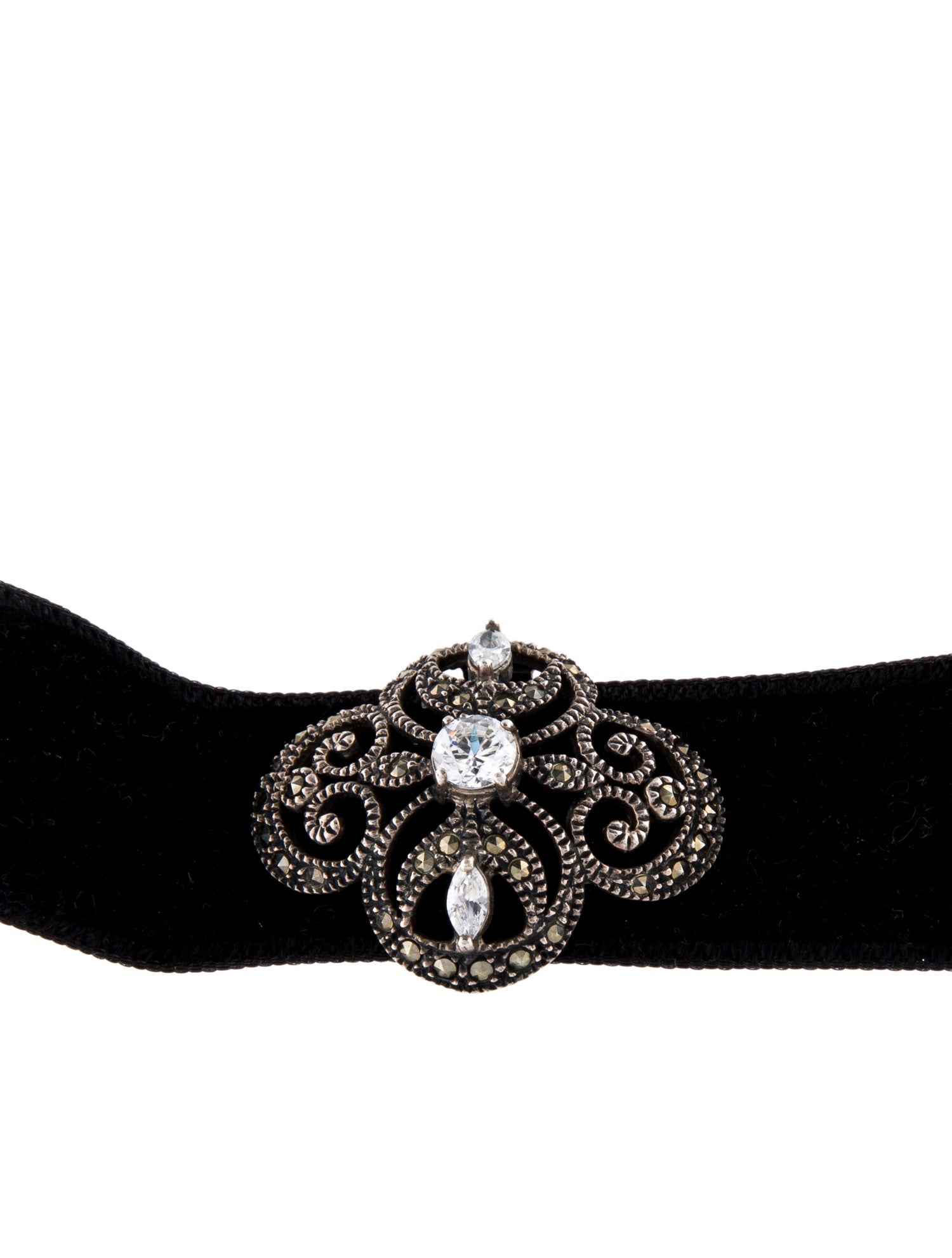 Judith Jack Crystal & Marcasite Choker Necklace