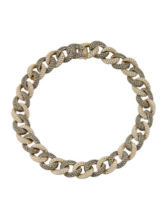 Judith Jack Crystal & Marcasite Link Choker Necklace