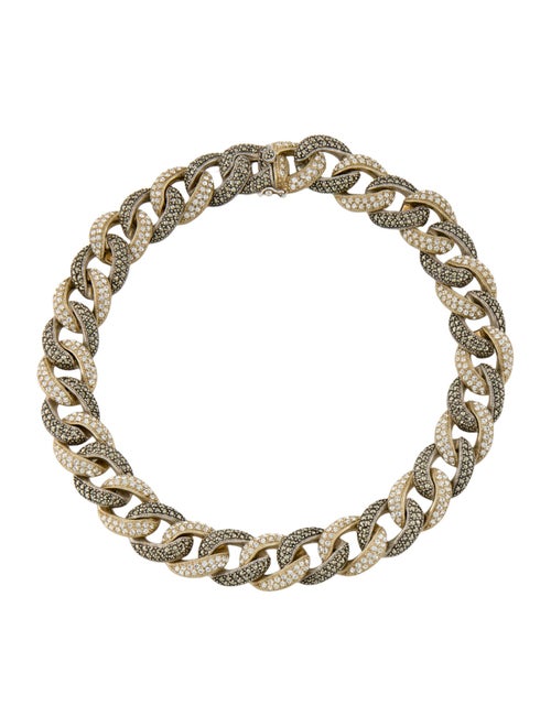 Judith Jack Crystal & Marcasite Link Choker Necklace