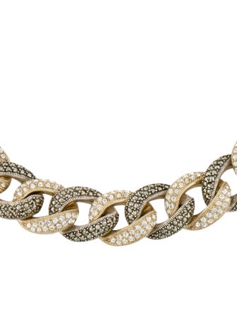 Judith Jack Crystal & Marcasite Link Choker Necklace