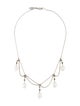 Judith Jack Pearl & Marcasite Station Necklace