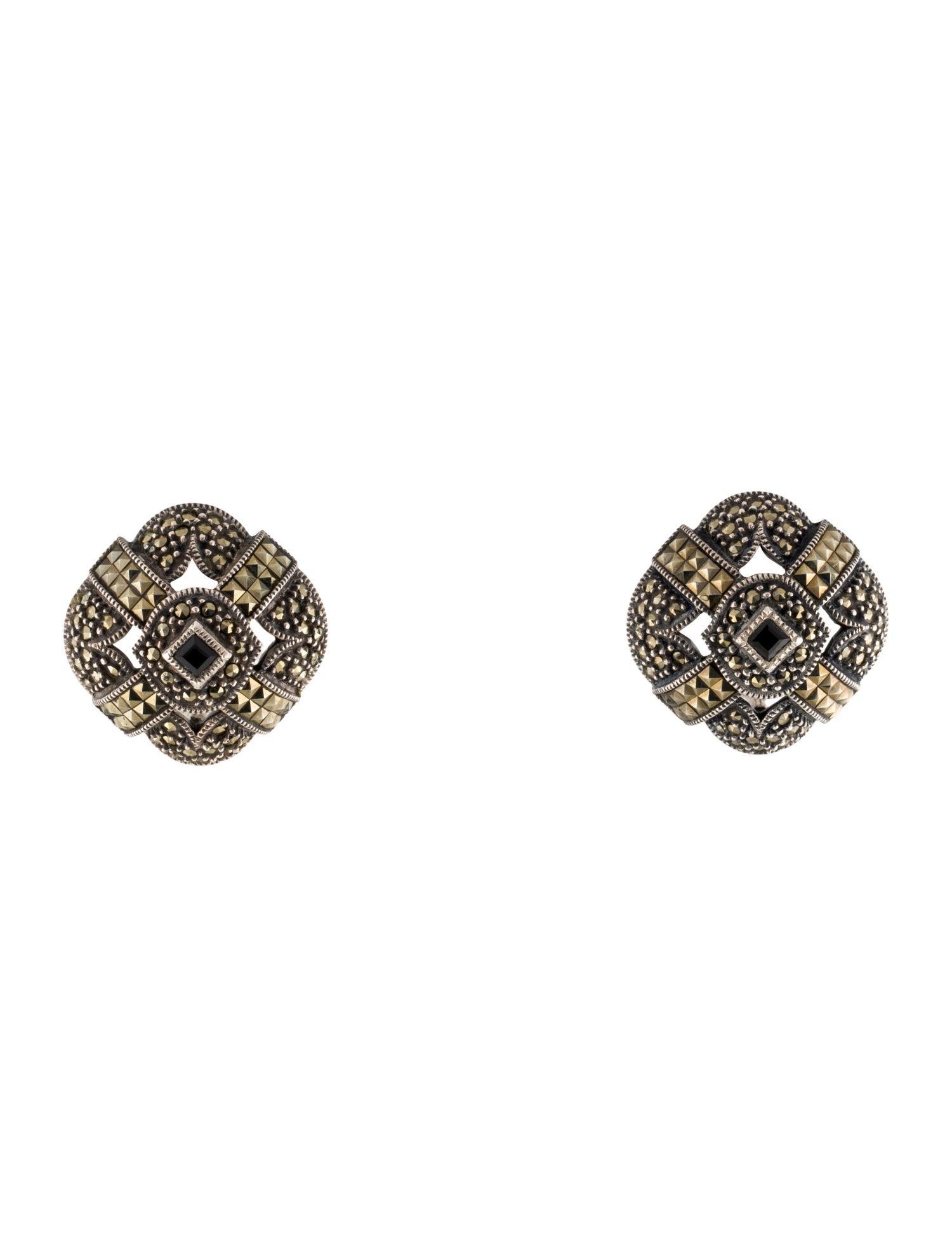 Judith Jack Spinel & Marcasite Earclips