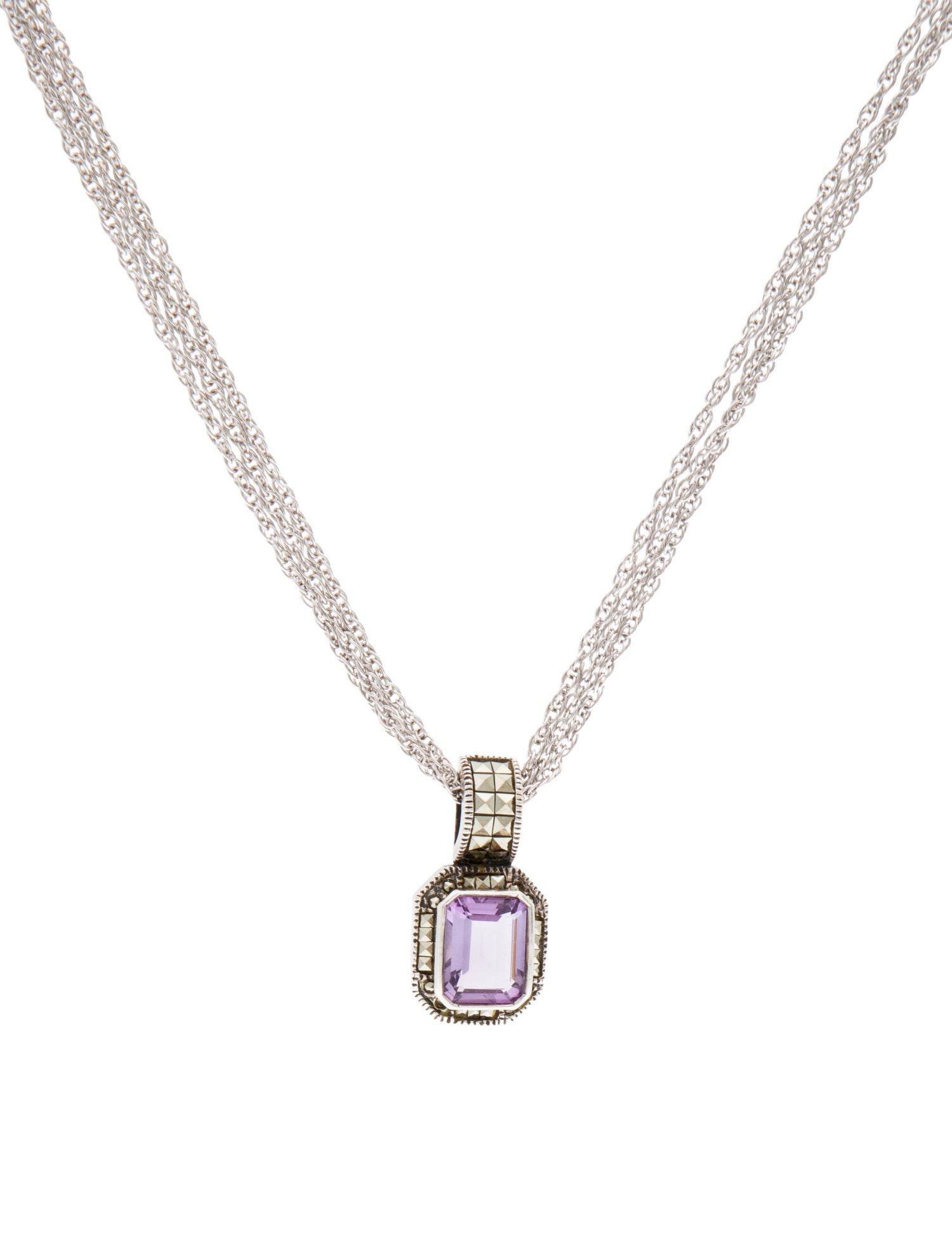 Judith Jack Crystal Multistrand Pendant Necklace