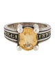 Judith Jack Citrine & Marcasite Cocktail Ring
