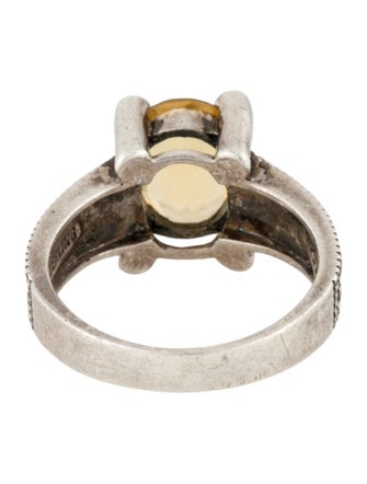 Judith Jack Citrine & Marcasite Cocktail Ring