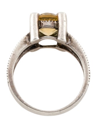 Judith Jack Citrine & Marcasite Cocktail Ring