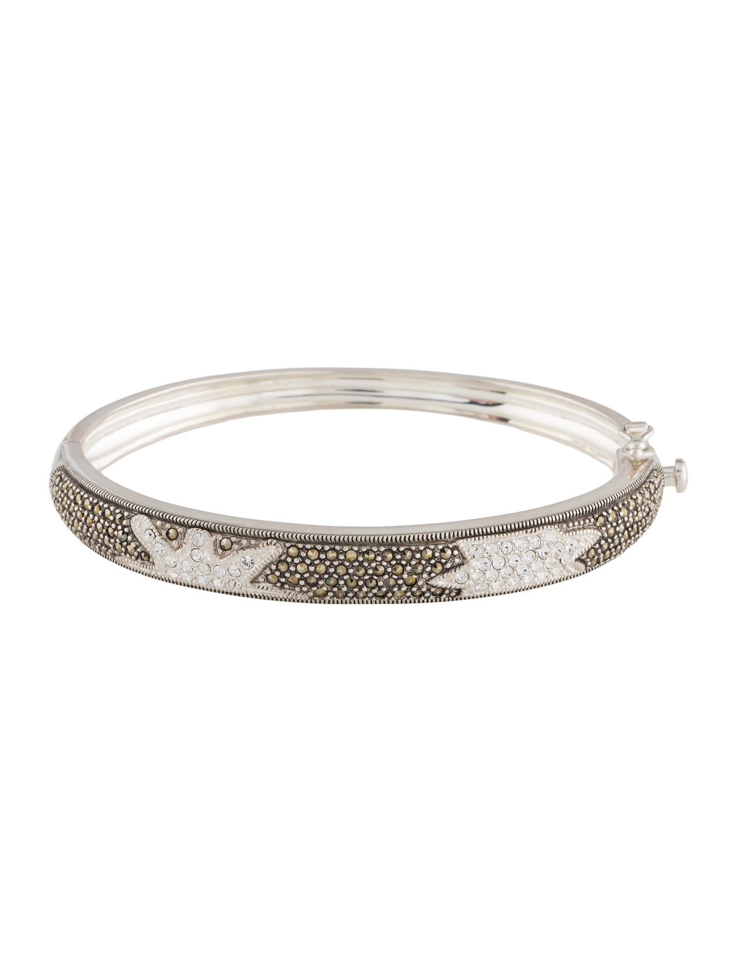 Judith Jack Crystal Hinged Bangle