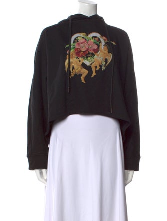 Jessie Liu Collection Graphic Print Mock Neck Sweatshirt