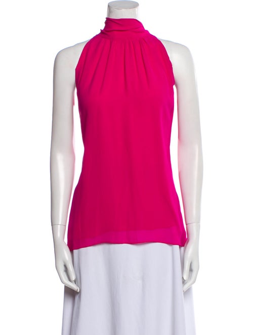 Jessie Liu Collection Silk Mock Neck Blouse