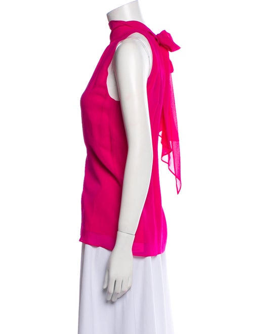 Jessie Liu Collection Silk Mock Neck Blouse