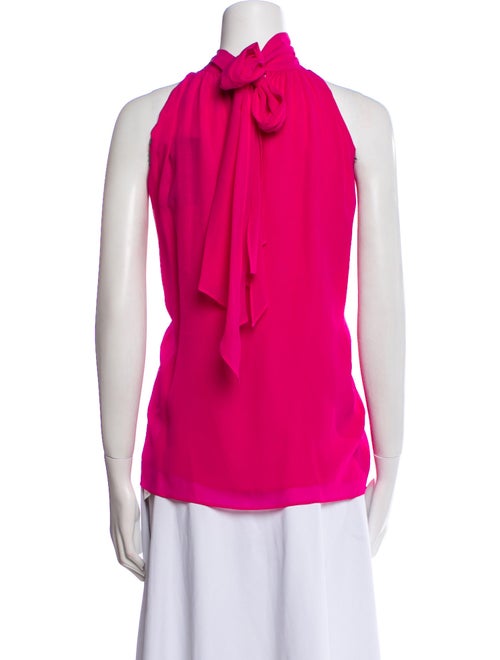 Jessie Liu Collection Silk Mock Neck Blouse